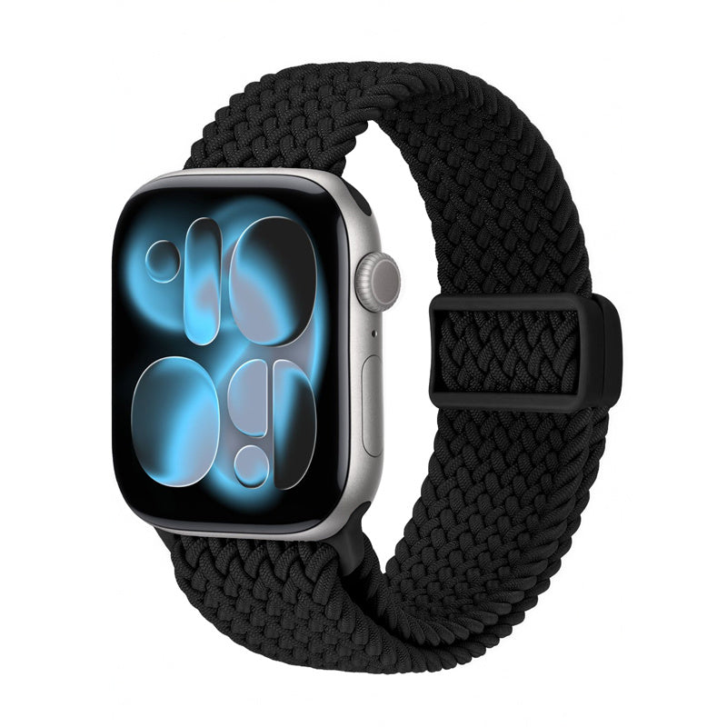 Crong Wave Band - pleciony pasek do Apple Watch 38/40/41/42 mm czarny