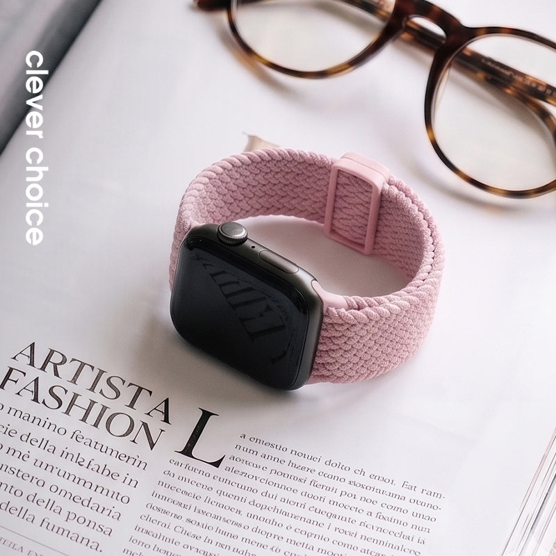 Crong Wave Band - pleciony pasek do Apple Watch 38/40/41/42 mm różowy