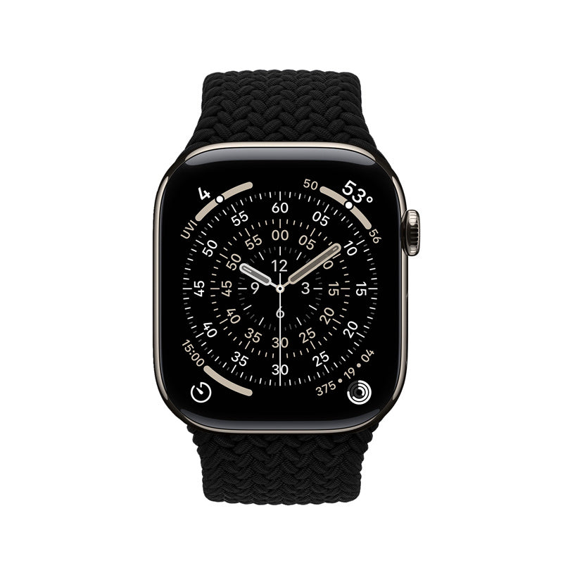 Crong Wave Band - pleciony pasek do Apple Watch 44/45/46/49 mm czarny