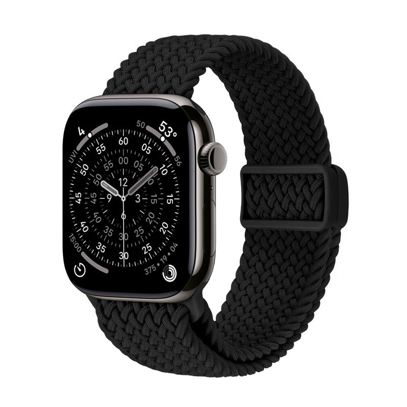 Crong Wave Band - pleciony pasek do Apple Watch 44/45/46/49 mm czarny