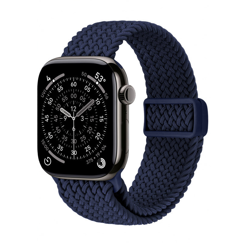 Crong Wave Band - pleciony pasek do Apple Watch 44/45/46/49 mm granatowy