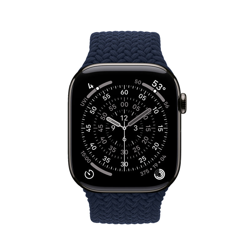 Crong Wave Band - pleciony pasek do Apple Watch 44/45/46/49 mm granatowy