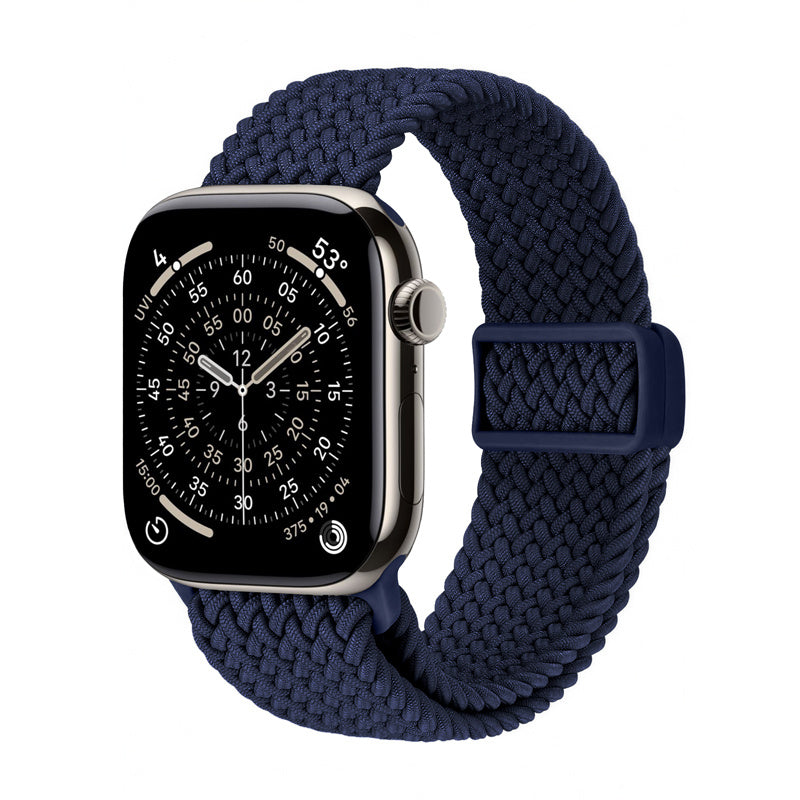 Crong Wave Band - pleciony pasek do Apple Watch 44/45/46/49 mm granatowy