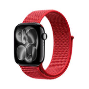 Crong Nylon - Pasek sportowy do Apple Watch 38 40 41 42 mm Red fusion