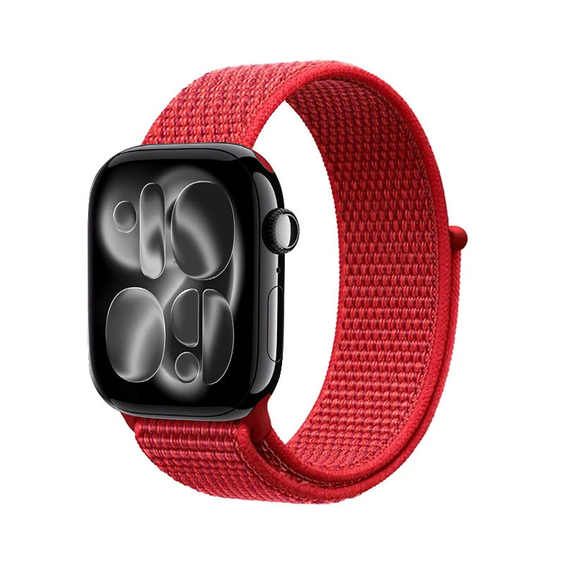 Crong Nylon - Pasek sportowy do Apple Watch 38 40 41 42 mm Red fusion