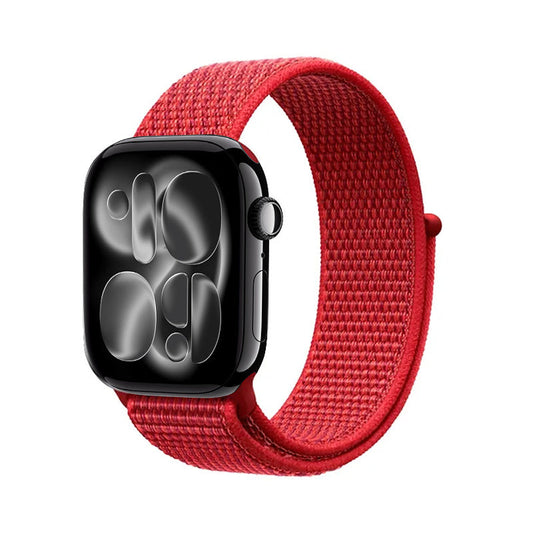 Crong Nylon - Pasek sportowy do Apple Watch 38 40 41 42 mm Red fusion