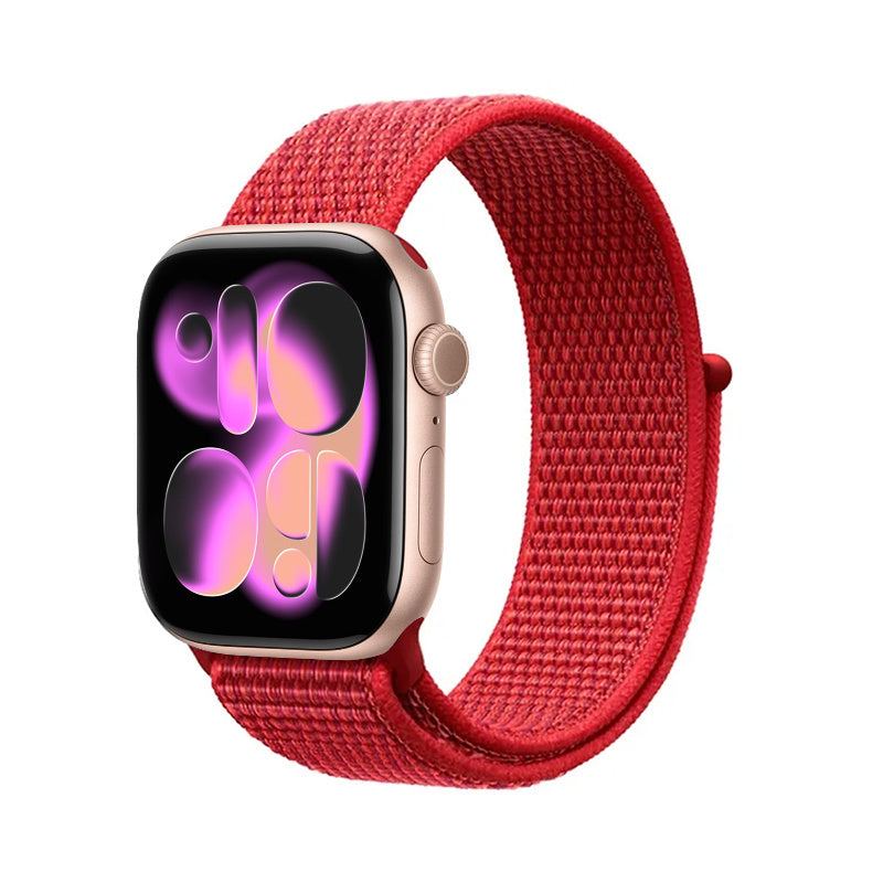 Crong Nylon - Pasek sportowy do Apple Watch 38 40 41 42 mm Red fusion