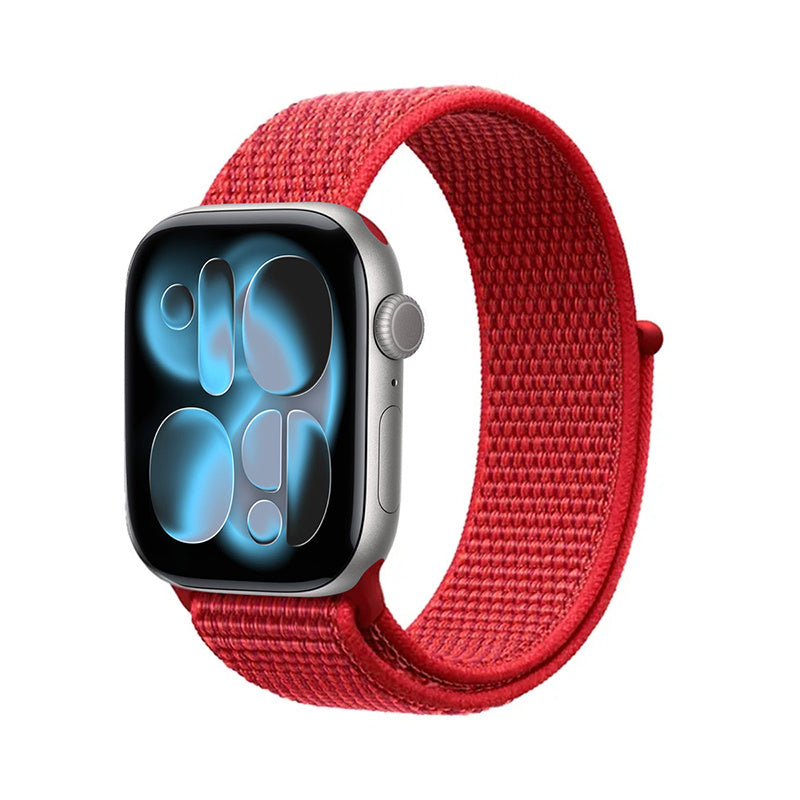 Crong Nylon - Pasek sportowy do Apple Watch 38 40 41 42 mm Red fusion