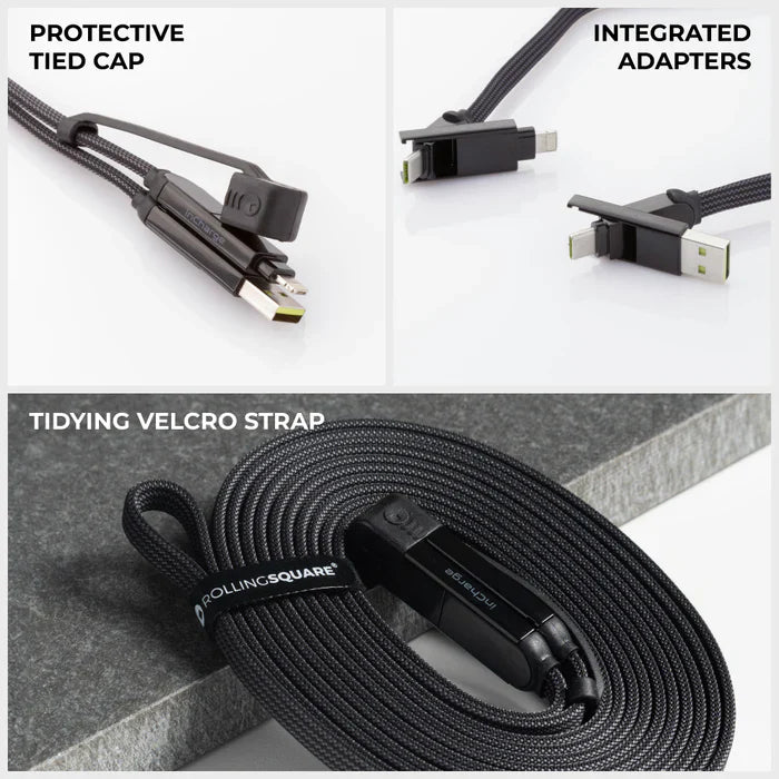 Kabel Rolling Square - inCharge XL 3m czarny