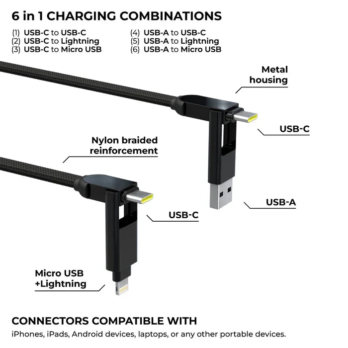 Kabel Rolling Square - inCharge XL 3m czarny