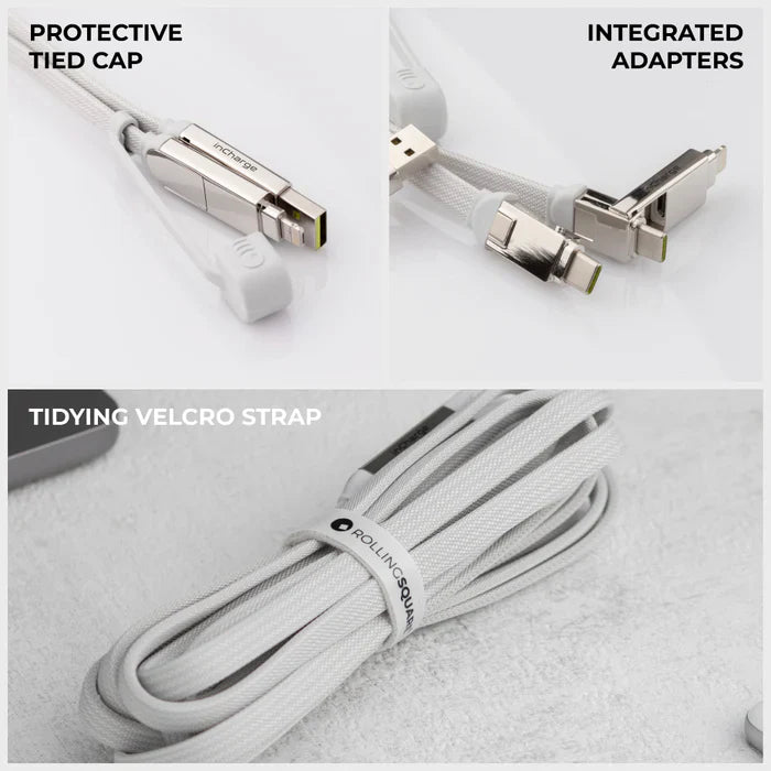 Kabel Rolling Square - inCharge XL 3m biały