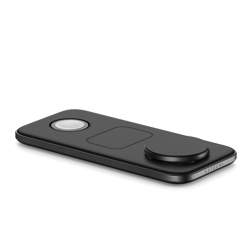Satechi Qi2 Trio Wireless Charging Pad - magnetyczna ładowarka bezprzewodowa ładowarka 3w1 szaro-czarna