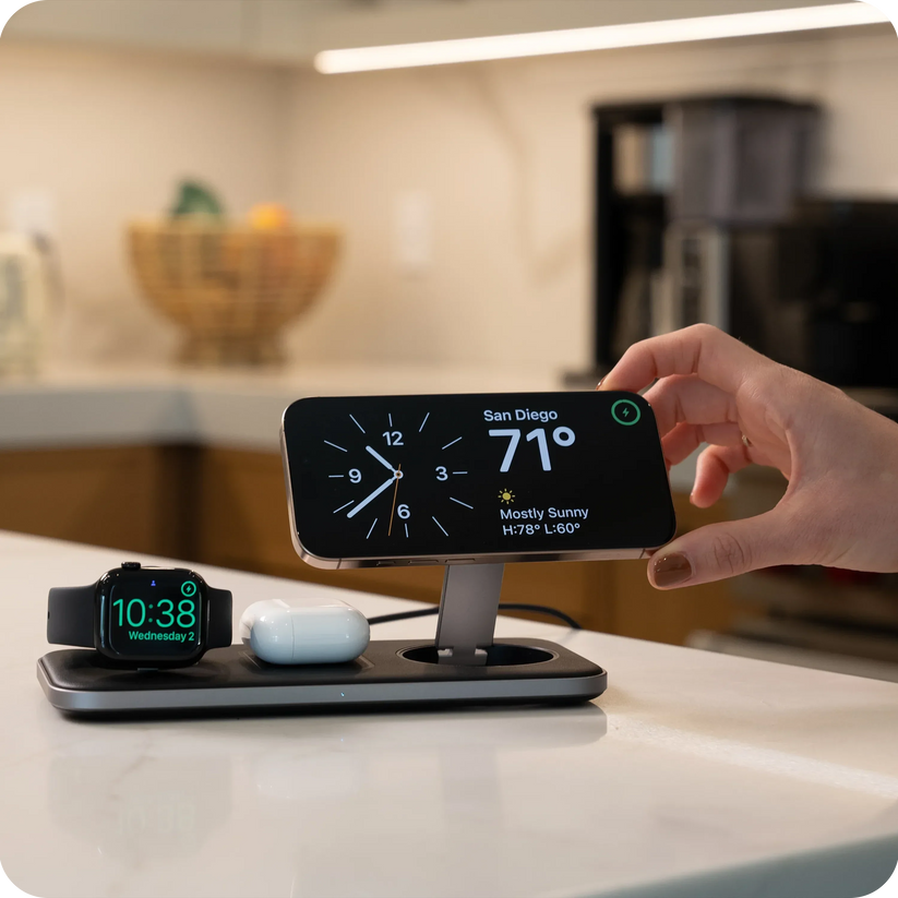 Satechi Qi2 Trio Wireless Charging Pad - magnetyczna ładowarka bezprzewodowa ładowarka 3w1 szaro-czarna