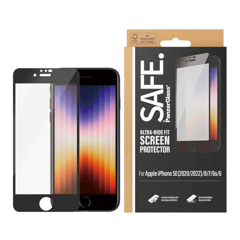 PanzerGlass SAFE. Edge-to-Edge clear Szkło hartowane do iPhone SE
