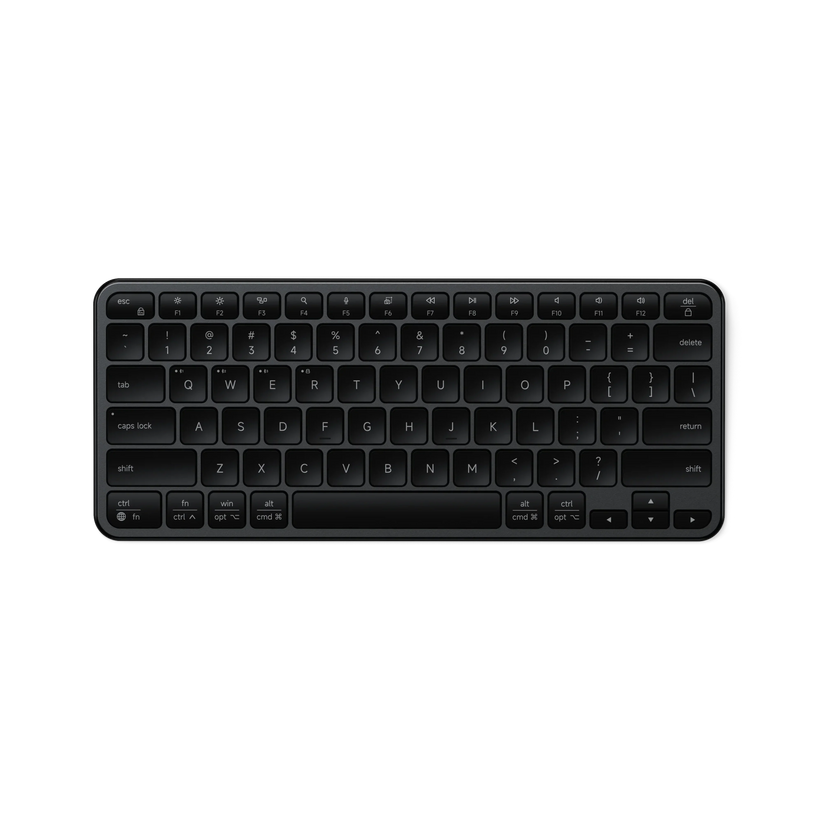 Satechi Slim EX1 - klawiatura BT do trzech urządzeń z przełącznikiem trybu Mac/Windows space black