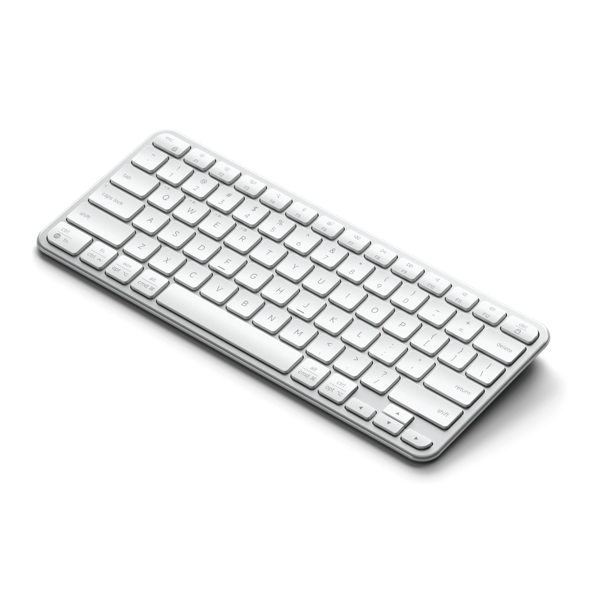 Satechi Slim EX1 - klawiatura BT do trzech urządzeń z przełącznikiem trybu Mac/Windows silver
