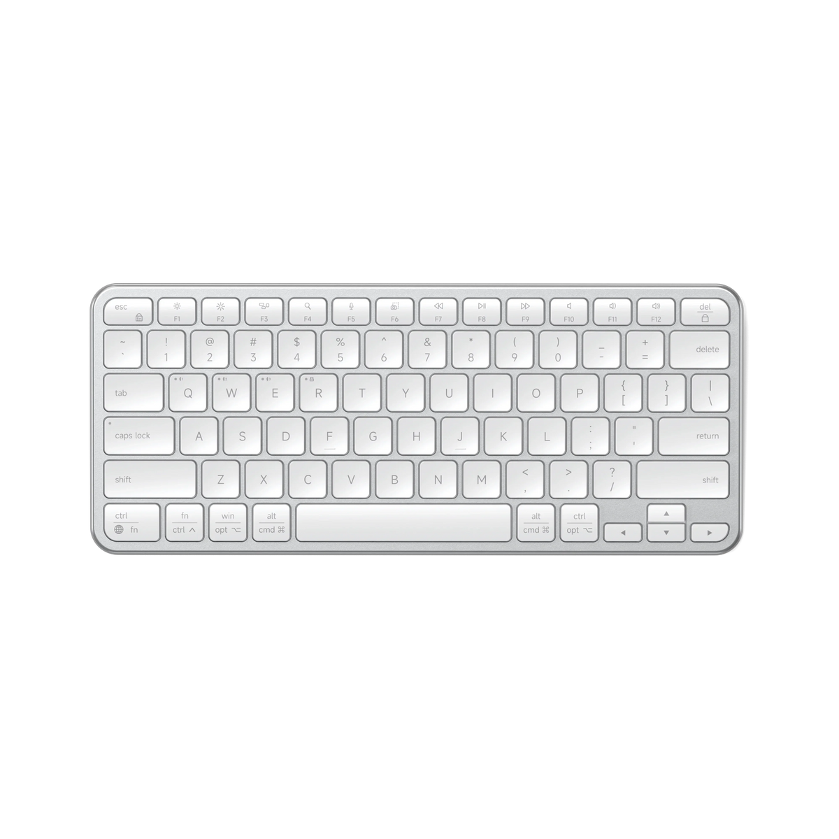 Satechi Slim EX1 - klawiatura BT do trzech urządzeń z przełącznikiem trybu Mac/Windows silver