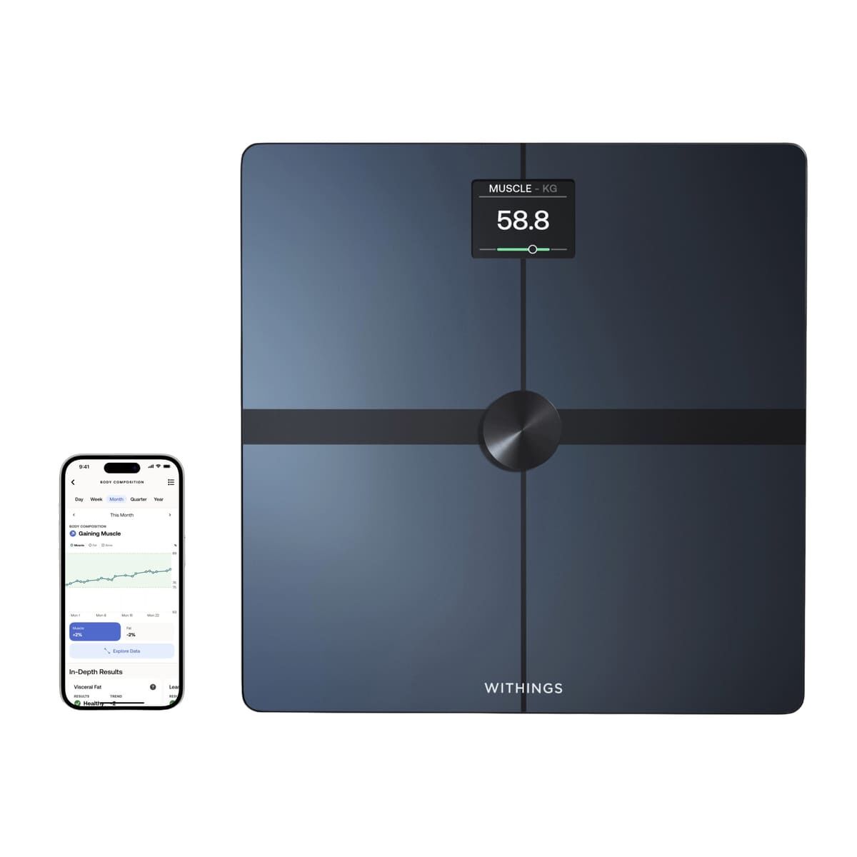 Waga Withings Body Smart - waga z analiza skladu masy ciala czarna