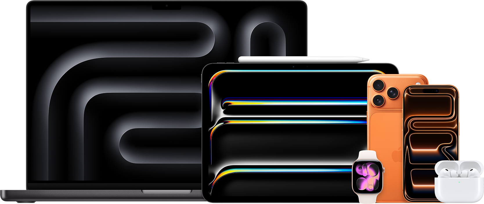 MacBook, iPad, iPhone, Apple Watch i AirPods